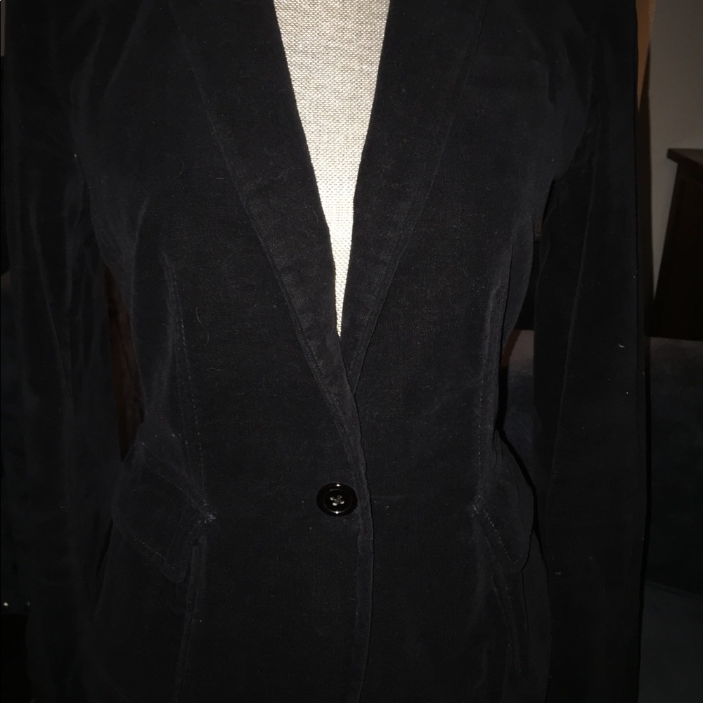 Zara Basic Velour Blazer Size Medium - image 2